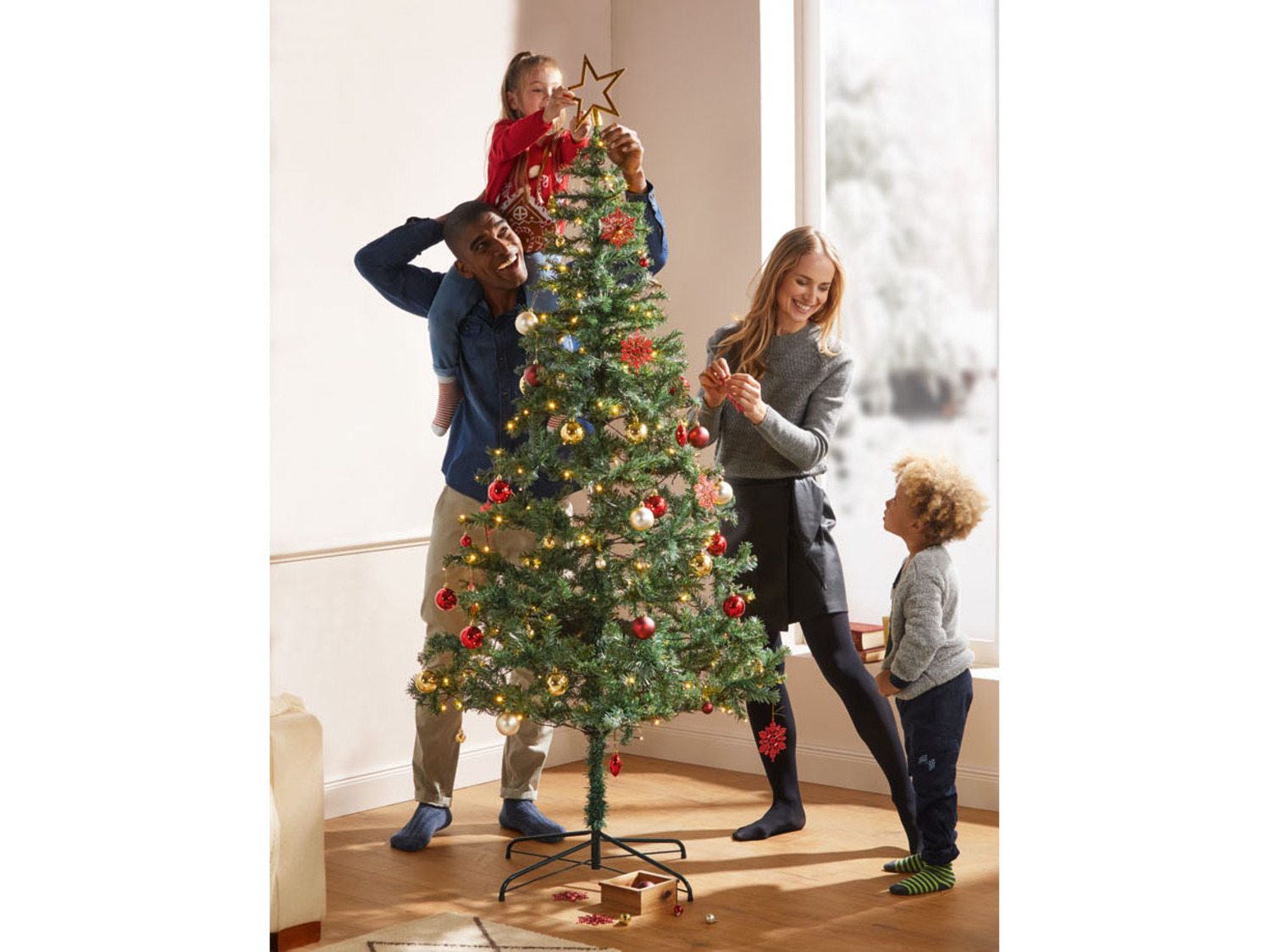 LIVARNO home LED-Weihnachtsbaum, 210 cm, LEDs 180 mit