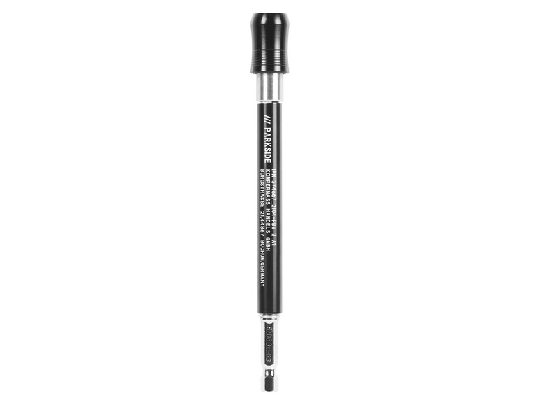 Ein schwarzer Schraubendreher mit magnetischem Bit von Parkside.