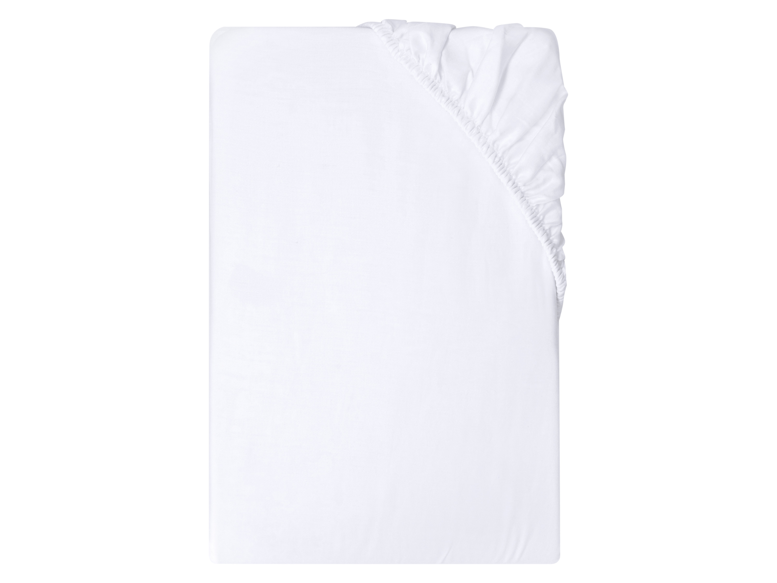 LIVARNO® Satin-Spannbettlaken, 180-200 x 200 cm (Weiss)""