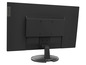 Rückseite eines schwarzen Lenovo Monitors.