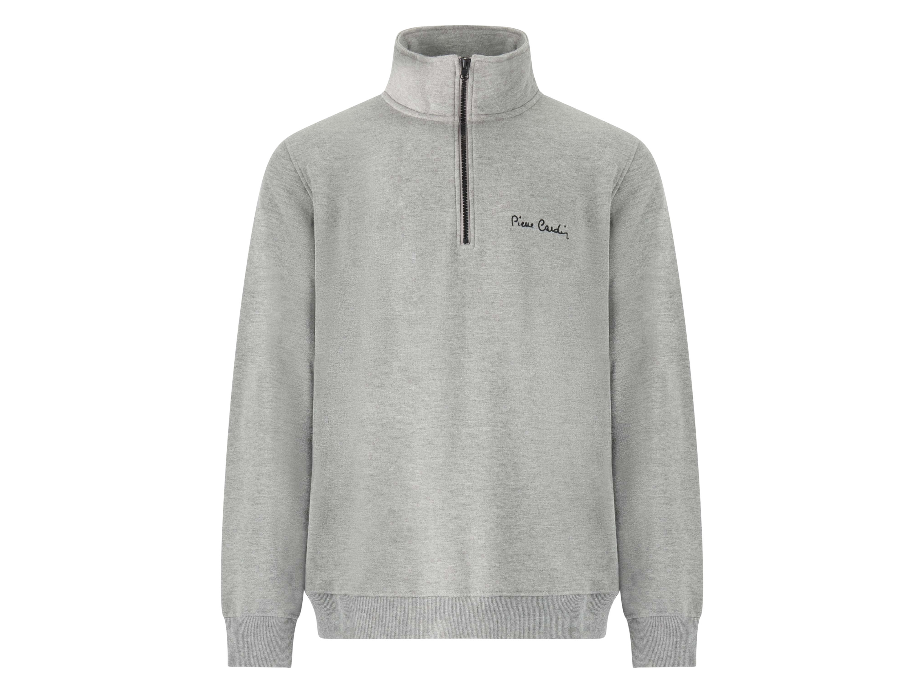 PIERRE CARDIN Herren Zip Troyer (graumelange, XL)