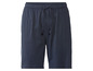 Dunkelblauer Pyjama-Shorts mit Gummizug und Kordel