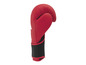 Roter Boxhandschuh mit schwarzem Mesh-Detail.