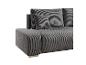Dunkelgraues Cord-Sofa mit Hocker.