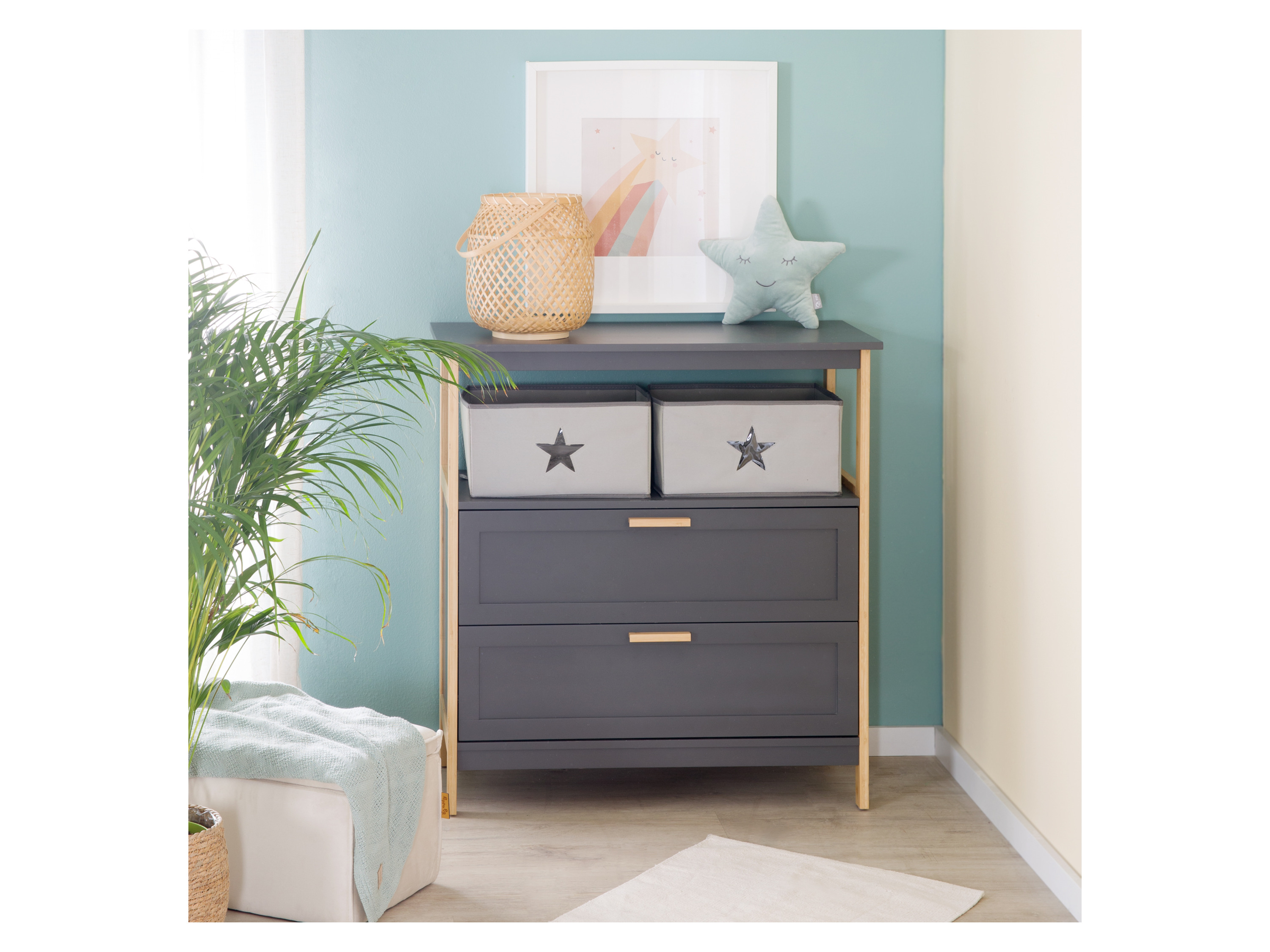 Thumbnail - roba Wickelkommode »Berlin«, mit Wickelansatz (2 Schubladen)