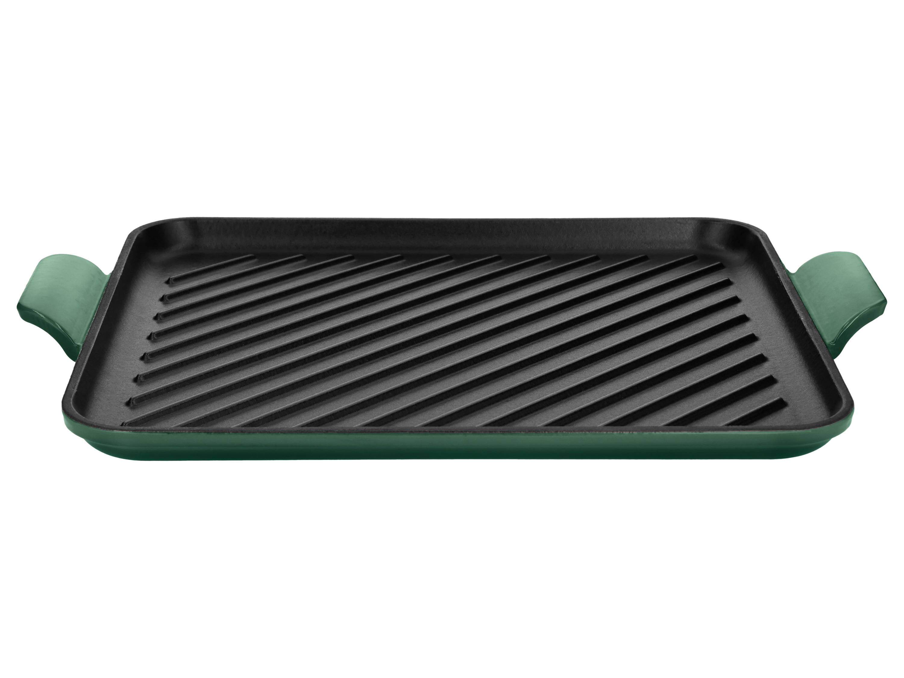 SILVERCREST® Premium-Gusseisenpizzaplatte Ø 31 cm Premium-Gusseisengrillplatte L 36,0 x B 26,0 cm (Grillplatte/grün)