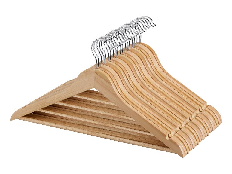 Set Holzkleiderbügel mit Metallhaken
