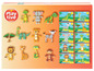 Playtive Spielzeug mit Tierpuzzles und Bildern von Tieren in ihrer natürlichen Umgebung.