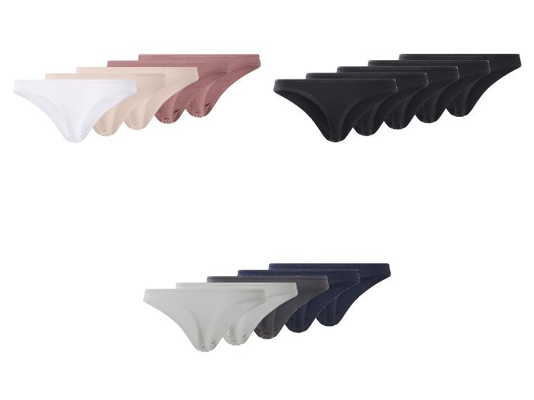 Set Damen-Slips in Weiß, Beige, Rosa, Schwarz, Grau und Blau.