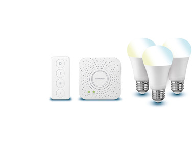 LIVARNO home Starter Kit inkl. Gateway & 3 Leuchtmittel, Zigbee Smart Home