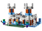Minecraft Lego Set mit einem Schloss und Figuren wie Zombies und Skelette.
