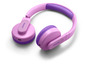 Rosa Philips Kopfhörer mit Ohrpolstern.