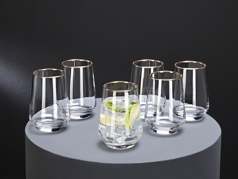 Set, Goldrand Glas 6-teilig, mit ERNESTO® LIDL |