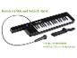 Tragbares elektronisches Keyboard mit Mikrofon, USB-C-Kabel und 3,5-mm-AUX-IN-Kabel