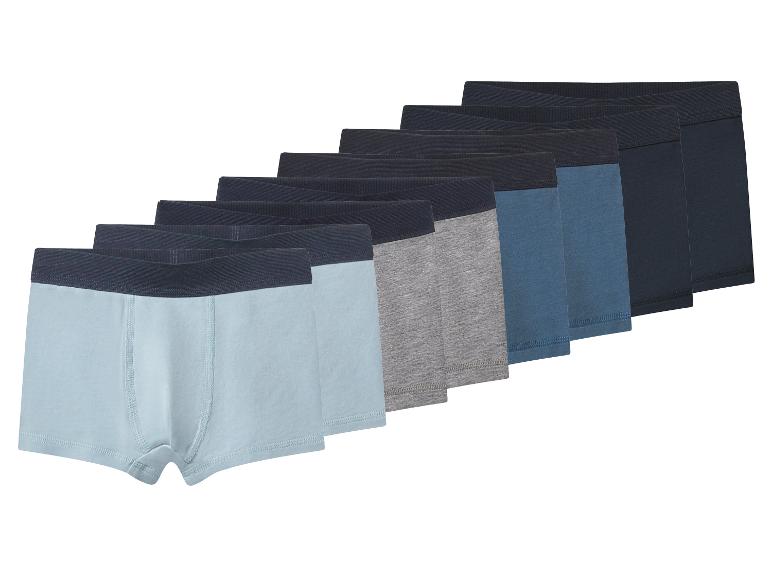 Baumwoll-Boxershorts in Blau- und Grautönen