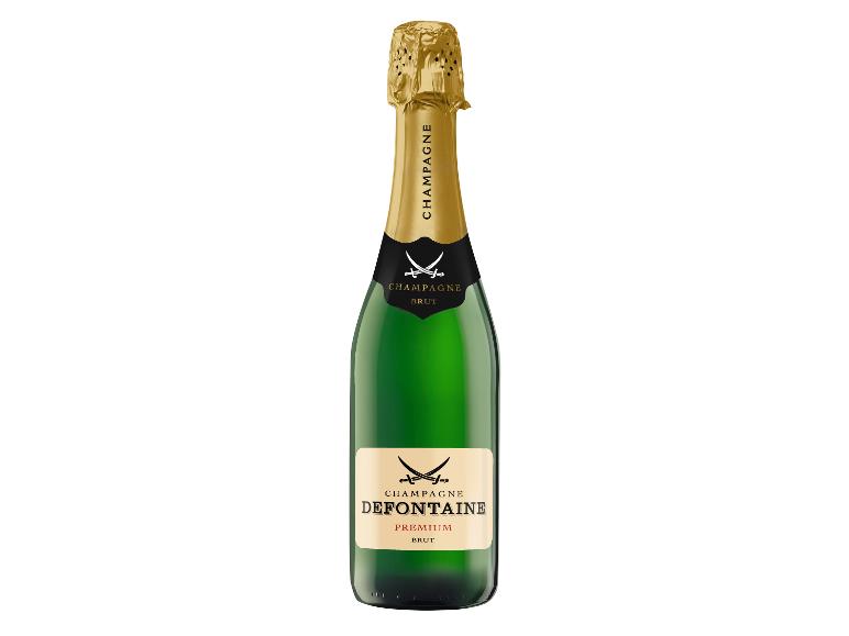 Eine Flasche Defontaine Champagne Brut.