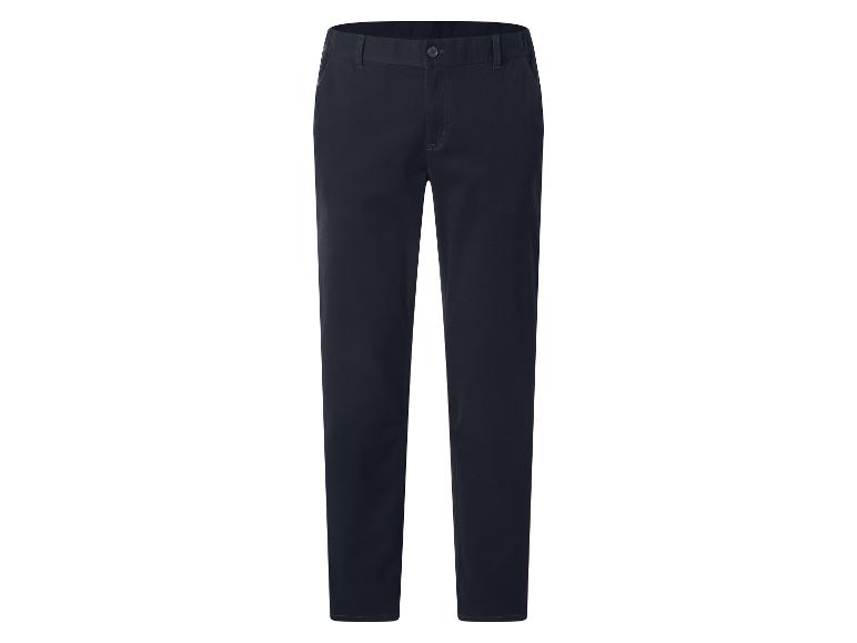 Herren-Chino-Hose in Marineblau, gerader und lässiger Schnitt.