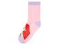 Rosa Socken mit Meerjungfrauenmotiv.