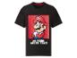 Schwarzes Kurzarm-T-Shirt mit einer Mario-Grafik und dem Text „OH YEAH! MARIO TIME!“