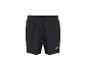 Schwarze Sportshorts mit Kordelzug und rot-weißem Logo.