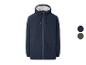 ESMARA MEN Herren Parka in Marineblau mit Teddyfutter und zwei Farbmustern.