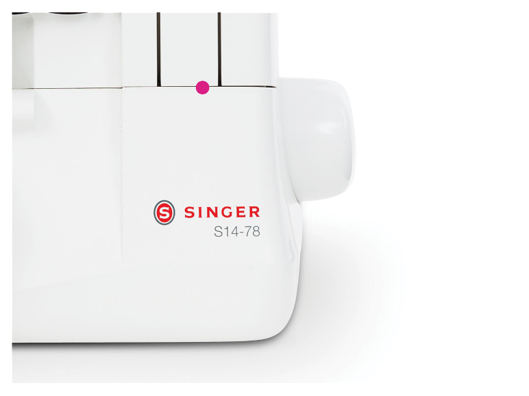 Weiße Singer S14-78 Nähmaschine.