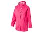 Eine rosafarbene Regenjacke mit Kapuze von Crivit.