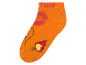 Orangene Pokémon Socken mit Logo und Charmander-Design.