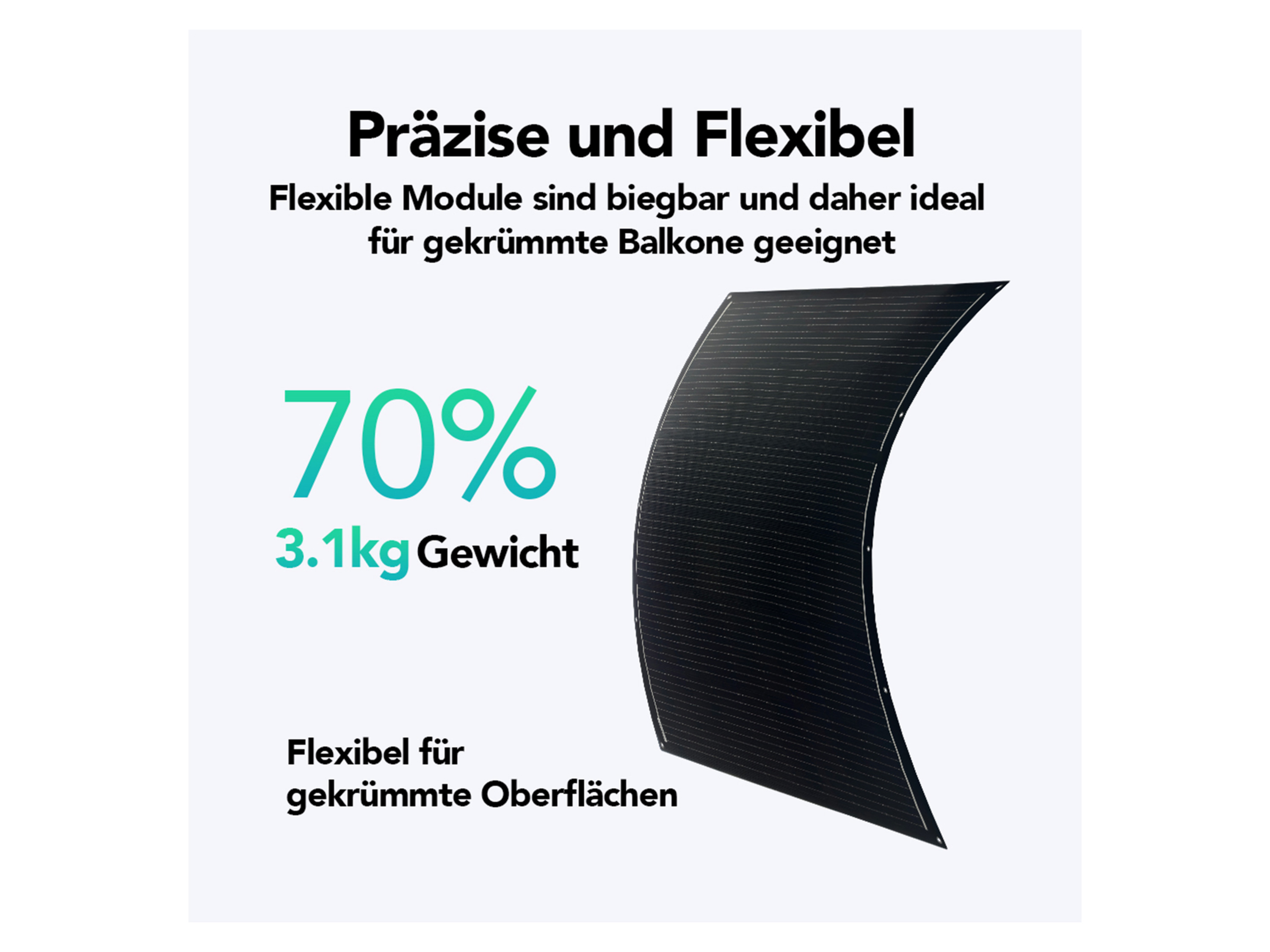 VALE GMBH Balkonkraftwerk 900Wp/800W, flexible Solarmodule, Full Black, WiFi, inkl. Befestigungsset – Bild 3 von 4