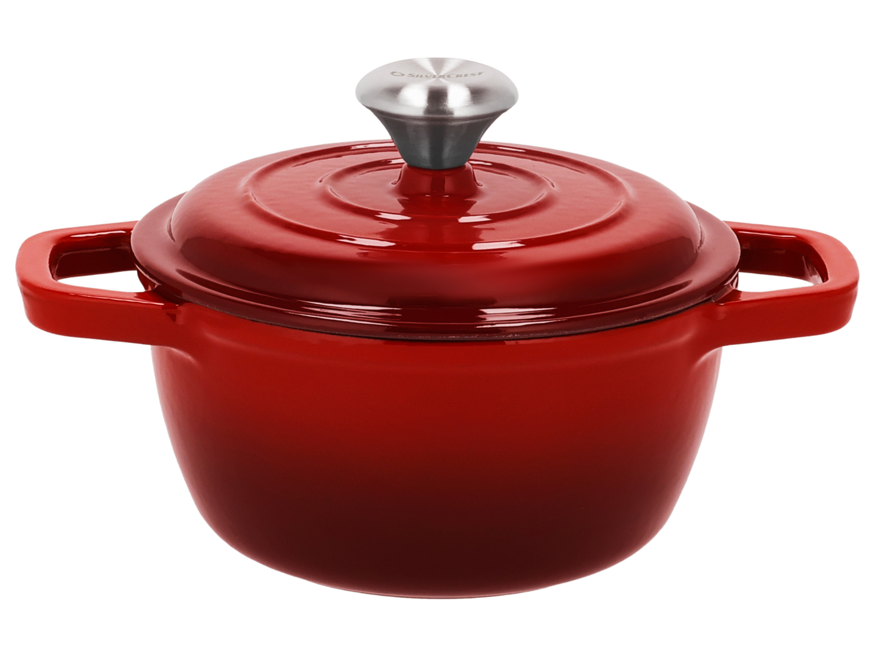 SILVERCREST® Premium-Gusseisentopf, Ø 16 cm (Rot)""