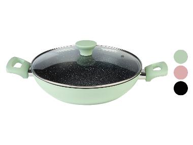SILVERCREST® Aluguss-Servierpfanne, mit Glasdeckel 28 cm mit Deckel
