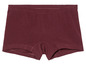 Ein Paar dunkelrote Boxershorts.