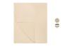 Beige Decke mit schlichtem Design und blauer Streifenoption.
