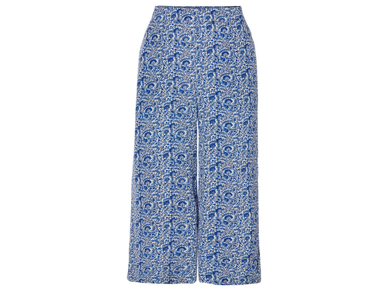 Blaue Hose mit Blumenmuster