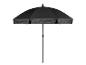 Schwarzer Gartenschirm auf weißem Hintergrund