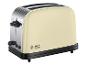 Ein cremefarbener Russell Hobbs Toaster mit zwei Schlitzen.