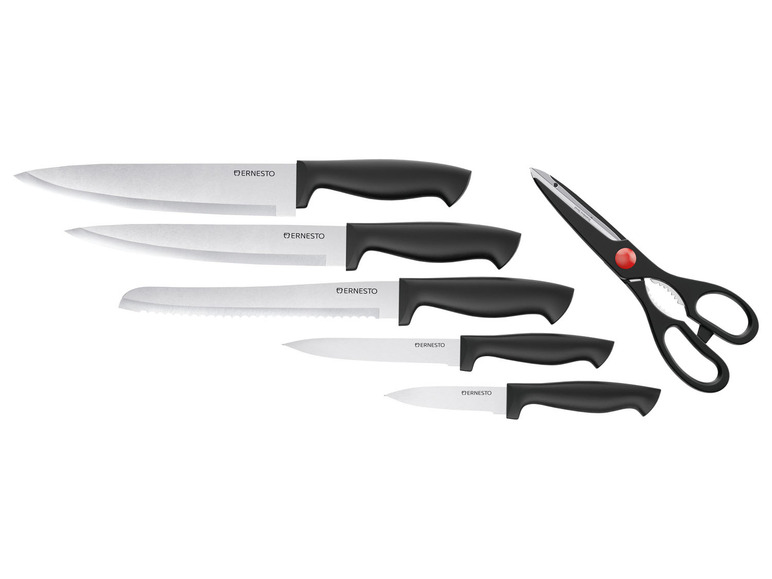 Gehe zu Vollbildansicht: ERNESTO® Messerblock, mit 5 Messern und Schere - Bild 3
