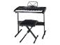 Schwarzes Digitalpiano mit Ständer und passendem Hocker