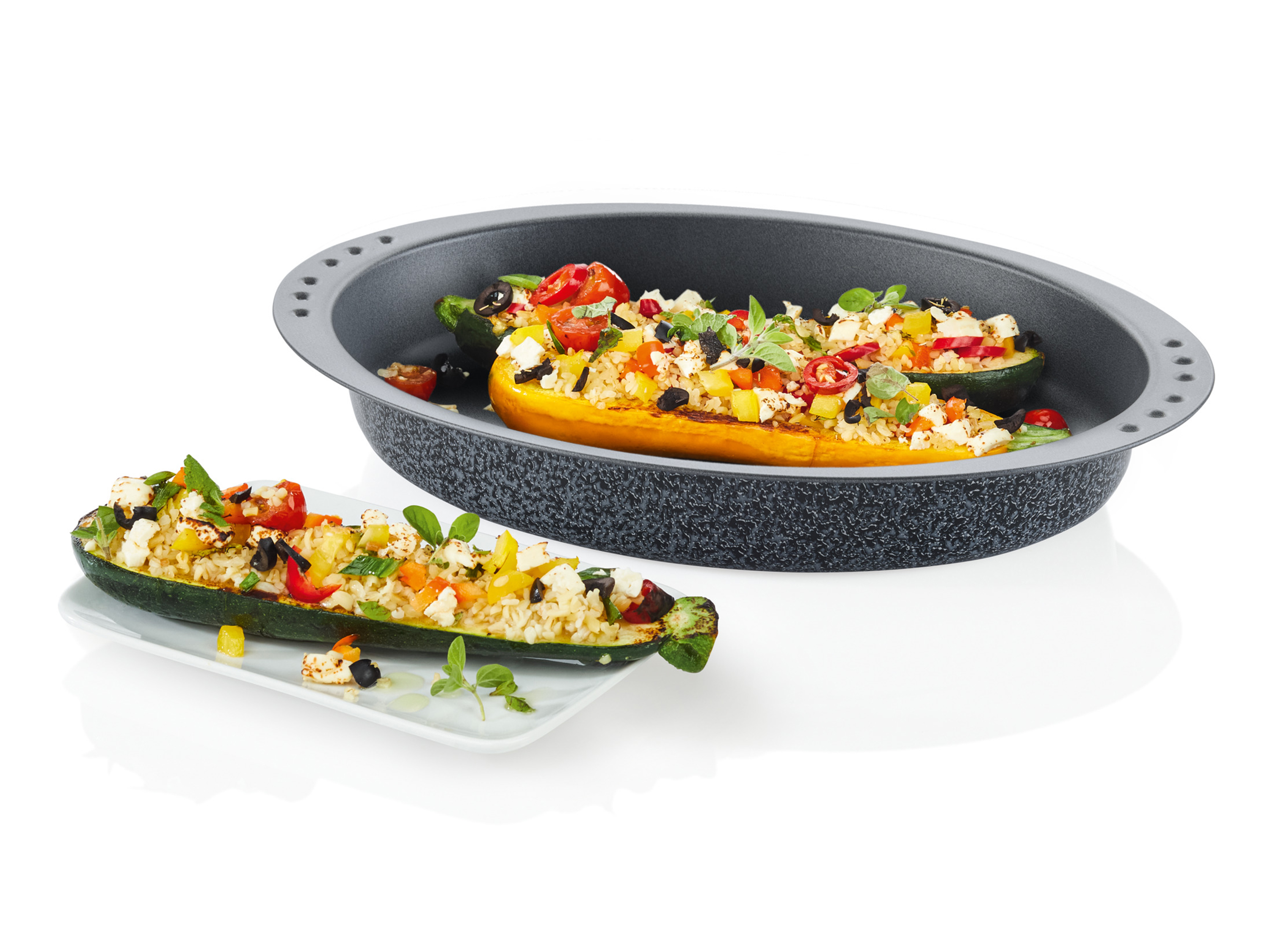 Thumbnail - LIVARNO home Auflaufform Granito (Brat- und Backform oval)