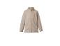 Beige Fleecejacke mit Reißverschluss und Stehkragen.