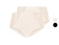 2er-Pack Spitzen-High-Waist-Slips, beige und schwarz