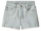 Hellblaue Jeans-Shorts mit Used-Details und ausgefranstem Saum