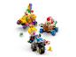 LEGO Super Mario Kart- und Motorrad-Set, mit Charakteren wie Lemmy, Toad und Baby Peach.