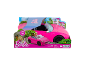 Rosa Spielzeug-Cabriolet mit zwei Sitzen in der Verpackung.