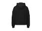 Schwarzer Hoodie.