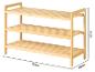 Bambus-Schuhregal mit 3 Ebenen, 79x30x50cm