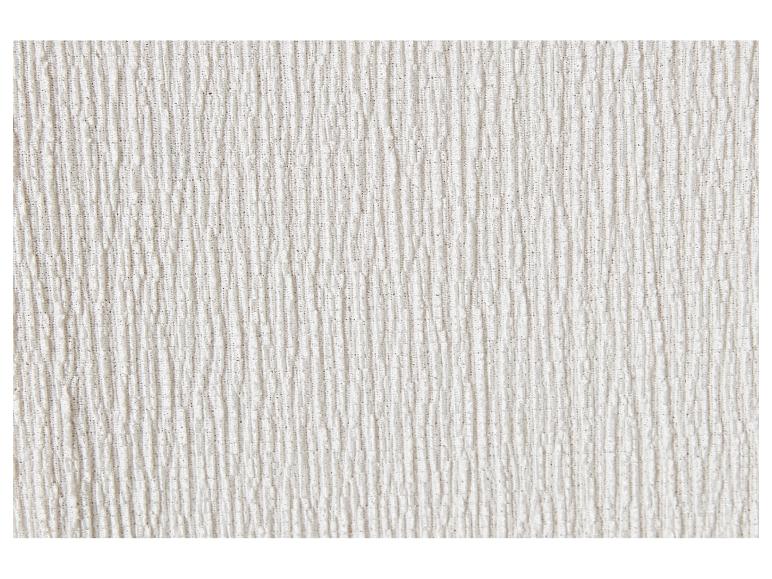 Textur eines cremefarbenen Stoffes mit vertikalem Muster.