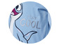 Blaues T-Shirt mit einem Delfin-Motiv und dem Schriftzug 'Stay Cool'.