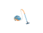 KLEIN Bluey Spielzeug-Staubsauger mit Schlauch und Düse.