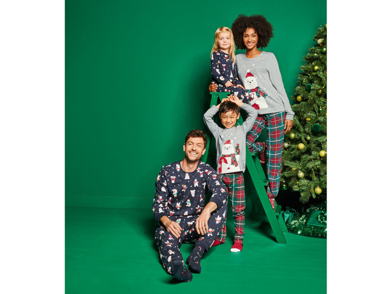 Gehe zu Vollbildansicht: lupilu® Kleinkinder Mädchen Pyjama mit weihnachtlichen Motiven - Bild 4